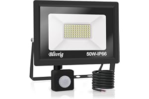 JEFEDANA 50w led strahler bewegungsmelder,5000LM LED Strahler Außen mit Bewegungsmelder IP66 Scheinwerferled aussenstrahler mit bewegungsmelder Warmweiß 3000K Außenstrahler LED Fluter Flutlicht für Garage