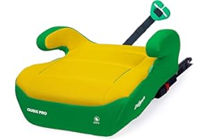 Daliya® QUBIX PRO Kindersitzerhöhung mit ISOFIX | i-SIZE NORM ECE R129 | 125 bis 150 cm | Gurtfix | waschbar | Autositz | Autokindersitz | Kindersitz | Sitzerhöhung (Grün - Gelb)