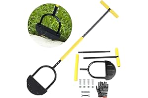 HEYIDAMAI Rasenkantenstecher mit Stiel 107 cm, Sägezahn-Rasenkantenschneider, Kantenstecher Rasen mit T-Griff, Kantenschneider, Rasenabstecher, Lawn Edging Tool, Kantenmesser, für Gehwege,Gartenkanten