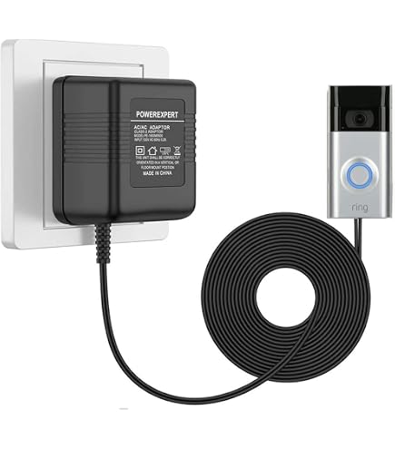 Blink Video Doorbell – Battery Replacement Kit With Weatherproof Flat Cable & Doorbell Mount (White)