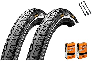 ‎MSZWEIRAD 2er Set Continental Fahrradreifen Ride Tour Reflex 28 Zoll (37/42/47-622) auswählbar mit Schläuchen + 3 MSZweirad Metall Reifenheber