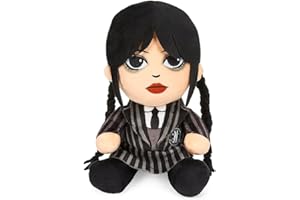 Kidrobot Rubies Peluche Miércoles Addams, Oficial Wednesday, Muñeco de Peluche, Juguete para niños, 20 cm Felpa Figura para Regalar, cumpleaños, coleccionistas y Fiestas