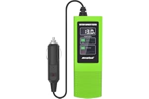 MR CARTOOL B50 Battery Capacity Tester Automotive 12V 24V Load Current Status Voltage Monitor with Large Display for Car Off-Road Vehicles Motorcycle