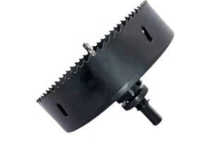 Otwornica 162 mm, Laiwei wiertło do otworów z trzpieniem do dużych obciążeń A2, wiertło 4341, głębokość cięcia 38 mm, do wiercenia otworów w drewnie, profilach aluminiowych, PCW i rurach metalowych