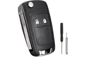 SPTwj 2 Tasti Guscio Chiave Auto Compatibile con Chevrolet Cruze Aveo Matiz Captiva Spark Trax Orlando und O- pel Astra Meriva Mokka Zafira Adam Insignia Telecomando Ricambio Custodia Chiave Cover