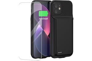 MIGAFEI Akkuhülle für iPhone 13/13Pro/14, 13800 mAh Ultradünne Schutzhülle Ladehülle, Tragbares wiederaufladbares erweiterbares Akku-Ladegerät