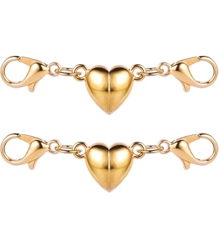 Chaîne En Argent Sterling S925 Avec Coeur, Set De 2