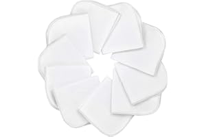 Mias paño de Franela bebé - 10 Toallas para bebé de Franela de Molton, Blanca-Azul, de algodón, Libre de sustancias nocivas/Muselina para bebé/toallitas cosméticas/paños Multiuso
