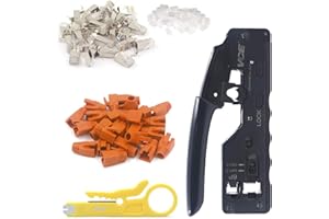 VCE GJ669BK RJ45 szczypce do zaciskania narzędzie do naprawy gniazd sieciowych CAT7 RJ45