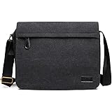 Kono Messenger Bag Expandable Canvas Briefcase Retro Mens Crossbody Handbags Shoulder Bags Multiple Pocket for 13" Laptop