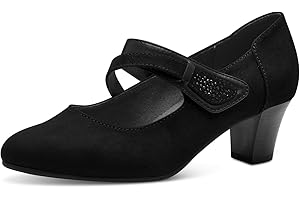 Jana Damen Pumps mit Riemen Mary Jane Vegan