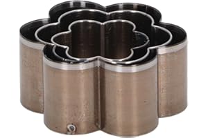 SUDSTY Fustellatrice per Pelle a Fiore,Set di Taglierine per Pelle a Forma di Fiore da 3 Pezzi 30 40 50mm Strumento per Punzonatura Cava Incisiva in Acciaio Legato,Stampo per Fustellatura