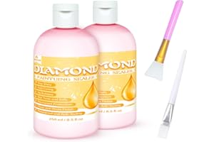 WEYSTOM Updated Diamond Painting Sealer 500ML with Silicone Brush and Bristle Brush, Permanent Glossy Finish for 5D Diamond Paintings and Crafts(17 fl.oz)