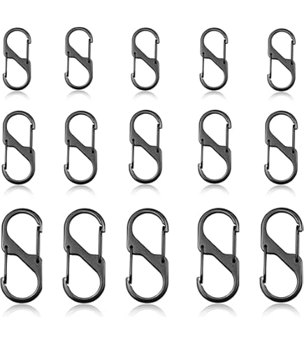 5 Mousquetons En S DGUSO - Mini Clips Double Boucle Pour Clés, Sac à Dos, Outdoor