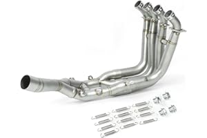 Aramox Lot de 5 Tuyaux D'échappement Avant en Acier Inoxydable Résistant à la Chaleur Compatible avec S1000R S1000RR, Silencieux D'échappement