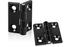 Yeepeo 4 Stück Scharnier Schwarz, 40×40×5 mm Scharniere Klappbar Zinklegierung Klein Schaniere, Klappscharnier Türscharniere für Leichte Türen und Fenster Schränke Werkzeugkästen