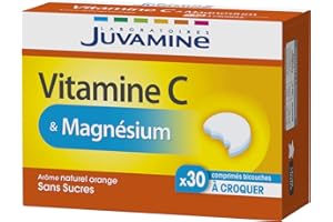 JUVAMINE - Vitamine C & Magnésium - 30 Comprimés à croquer