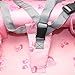 SelfTek Portable Folding 5 Point Baby Dining Chair Harness Travel Booster Pink