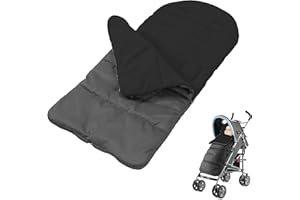 KAKBRT Poussette Sac de Couchage,Universelle Chancelière pour Poussette,Sac de couchage pour poussette 3 en 1 Universel,Imperméable À L'eau Coupe-Vent Froid Détachable (B)