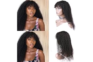 Ur Beautiful 8A pelucas de pelo humano rizado curly wigs curly human hair wigs no lace front pelucas rizado brasileñas natural color 20 pulgadas