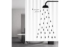 jsysj Cortina Baño, Cortina de Ducha, Cortinas de Ducha de Tela 180 x 200 cm, Cortina de Ducha Impermeable Antimoho Antibacteriano con 11 Ganchos para Ducha o Bañera en el Hogar
