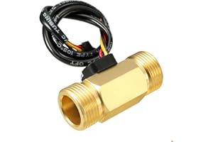 UXCELL Sourcingmap G1/2" Hall Effect Liquid Water Flow Sensor Switch Flowmeter Counter Meter DC 5V 60mm 1-30L/min SEN-HZ21WI