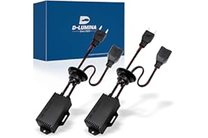 ‎D-LUMINA D-Lumina H7 LED-Scheinwerfer, Canbus-Decoder, Anti-Flicker-Kabelbaum, Glühlampen, Widerstands-Decoder, fehlerfreier Umbausatz, Adapter, Warnunterdrückungskondensatoren (2er-Pack)