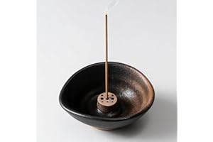 Urban Nest Portaincenso in Ceramica – Bruciatore di Incenso Artigianale per Bastoncini e Coni (Smalto Colorato, 8×10×4 cm)