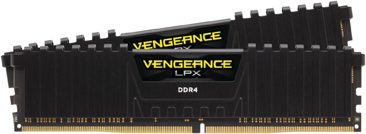 CORSAIR VENGEANCE LPX DDR4 RAM 32GB (2x16GB) Up to 3200MHz CL16-20-20-38 1.35V Intel XMP AMD EXPO Computer Memory – Black (CMK32GX4M2E3200C16)