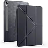حافظة متوافقة مع Galaxy Tab S10 Lite/S10 Fe/S9 FE 10.9 SM-510 SM-710 Sm-X520 قلم ثلاثي قابل للطي مع حامل منقسم (أسود)