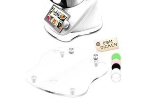 SKINGHONG Tabla deslizante acrílica para Thermomix TM6 TM5 – Tabla de desplazamiento rápido para robot de cocina Thermomix Vorwerk TM 6 accesorios, color negro brillante (transparente)