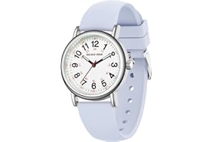 GOLDEN HOUR Montre D'infirmière étanche pour Professionnels de la Médecine, étudiants, Femmes et Hommes – Cadran Lumineux Facile à Lire, 24 Heures avec Aiguille des Secondes