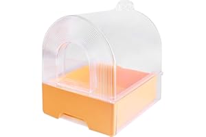 Geboor Hanging Bird Bath For Cage, Budgie Bath Parrot Bath Bird Bath for Cage Suitable For Small Medium Birds,Parrot, Lovebird, Parakeets 17.5 * 17 * 24 cm