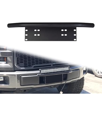 Repiauto Support Plaque D'Immatriculation Avec Éclairage - Barre LED Pour Voiture Camion SUV