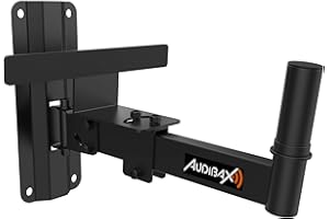 Audibax Neo 20 Black Soporte de Pared para Altavoz Profesional Vaso 35mm