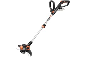 WORX WG163E.9 20V 30cm Cordless Line Trimmer Tool Only (No Battery or Charger) - Lightweight Grass Trimmer with Instant Conversion to Wheeled Edger, CommandFeed Technology, and PowerShare System