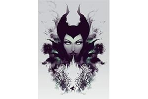 MXJSUA Kit de pintura diamantes 5D por número, diamond painting arte de cristal para maléfica, punto de cruz diamante casa bordado de diamantes imitación para manualidades decoración de pared 30x40cm