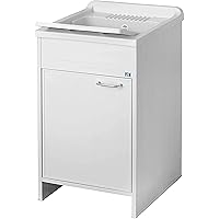 Lavatoio Lavapanni Negrari 4006K Con Serrandina - Bianco, 45x50x85 Cm