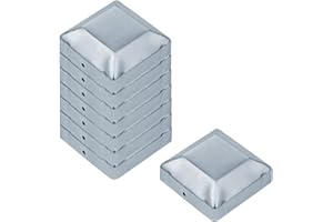 TSSS 8 PCS 75x75mm Post Caps Steel Fence Post Caps, Decorative Pyramid Shape Cover