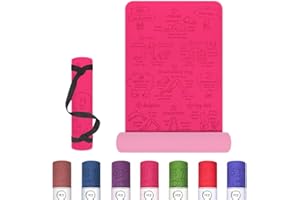 yogi-me Kids Yoga Mat - Eco-Friendly, Non-Toxic, Durable TPE, Non-Slip, 6mm Thick - Ideal for Children, Girls, Exercise, Mindfulness - Free Carry Strap Included