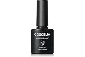‎COSCELIA COSCELIA No Wipe Matte Top Coat Überlack UV/ LED Gellack Gel Nagellack Gel Nail Polish 10ml