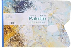 Sheens Palette Papier, 25 Feuilles Palette jetable Palette de mélange Palette de Papier Blanc pour Peinture à l'huile Gouache Peinture Acrylique aquarelles caséines
