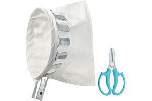 KVBUCC 1 Piece 16cm Fruit Picker and 1 Garden Pruner，fruit Harvester，fruit Gripper with Cloth Bag，adjustable Harvesting Bag，bags for Gardening Tools，fruit Picker Tool，for Apple Cherries Pears Berry Picking