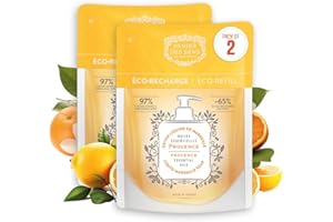 Panier des Sens Ricarica Sapone Liquido Mani di Marsiglia Provenza - Sapone di Marsiglia 97% naturale Prodotto in Francia - 2x500ml Sapone mani ricarica vegan-friendly