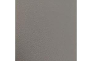 Kt KILOtela - Tissu d'Ameublement Simili Cuir au Mètre, Faux Cuir, Skaï, Canapés, Chaises Habillés, Largeur 140 cm, Longueur au Choix par 50 cm, Gris