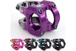 CYSKY 31,8 Potence de vélo 35mm Potence VTT Courte Collier de Guidon Ultra-léger en Alliage d'aluminium CNC 35mm pour VTT, vélo de Route, DH, Gravel, BMX