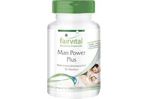 Fairvital | Man Power Plus - 90 comprimidos - con L-arginina, zinc y selenio - de calidad probada y altamente dosificado - 100% vegano - Made in Germany