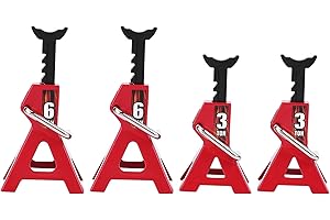 Pilipane Rc Car Jack Stands Toy, 3 Ton Simulation RC Jack Stand, 6 Ton Jack Repair Stand, Metal RC Jack Toy Stands Simulación Compatible Con D90 Axial Wraith SCX10 1/10