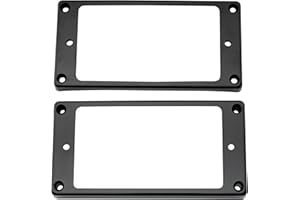 Musiclily Pro Guitarra Marco Pastilla Humbucker de Plástico Inferior Curvada Pickup Frame Rings para Guitarra Electrica China Epiphone, Negro
