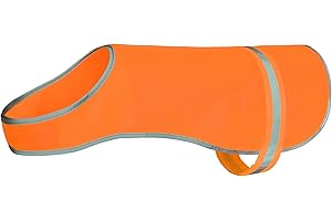 My Furry Friend Dog Safety Vest High Vis/Hi-Vis | Highly Reflective Lightweight Cotton Dog Jacket | Keep Your Dog Safe Visible From Cars Cyclists Hunting Accidents | 3 Sizes (S/M/L) | (Large, Orange)